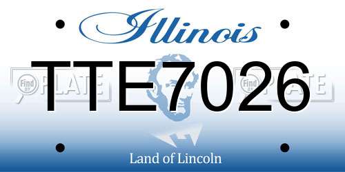 TTE7026 Illinois License Plate