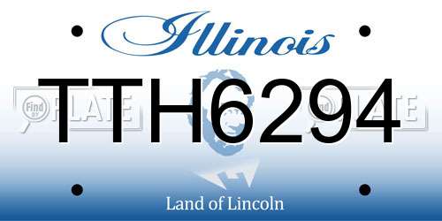 TTH6294 Illinois License Plate
