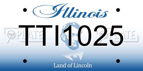 TTI1025 Illinois License Plate