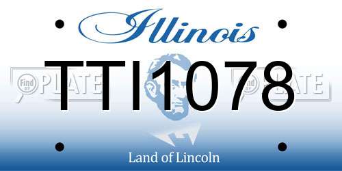 TTI1078 Illinois License Plate