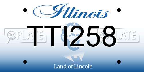 TTI258 Illinois License Plate