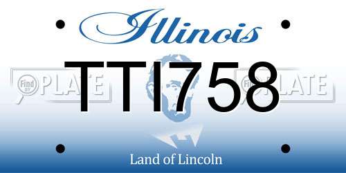 TTI758 Illinois License Plate