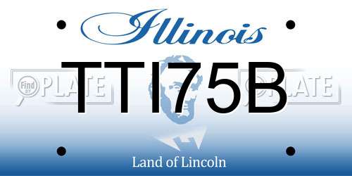 TTI75B Illinois License Plate