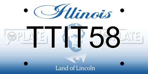 TTIT58 Illinois License Plate