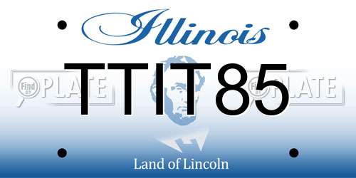 TTIT85 Illinois License Plate