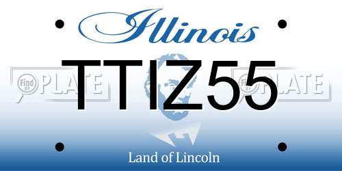 TTIZ55 Illinois License Plate