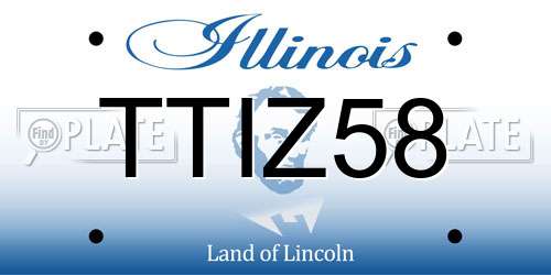 TTIZ58 Illinois License Plate