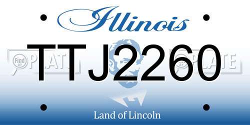 TTJ2260 Illinois License Plate