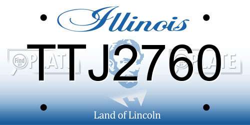 TTJ2760 Illinois License Plate