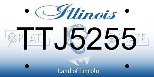 TTJ5255 Illinois License Plate