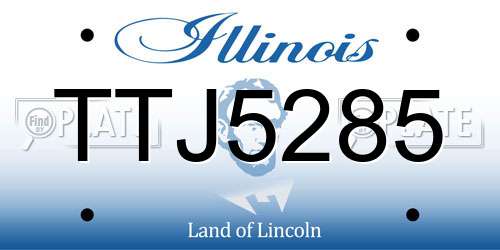 TTJ5285 Illinois License Plate