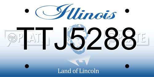 TTJ5288 Illinois License Plate