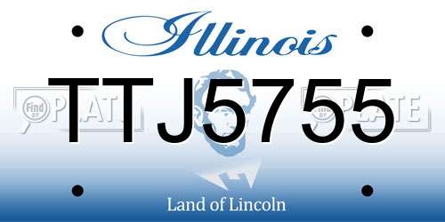 TTJ5755 Illinois License Plate