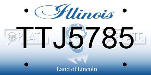 TTJ5785 Illinois License Plate