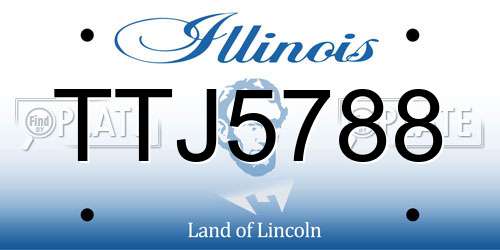TTJ5788 Illinois License Plate