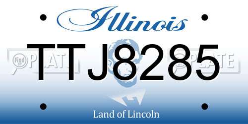 TTJ8285 Illinois License Plate