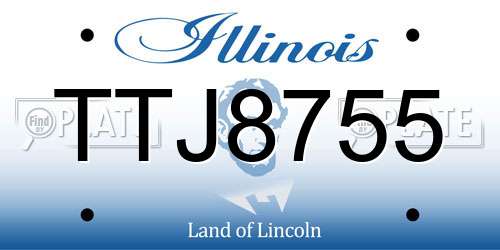 TTJ8755 Illinois License Plate
