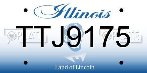 TTJ9175 Illinois License Plate