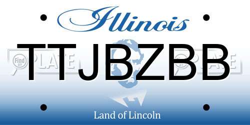 TTJBZBB Illinois License Plate
