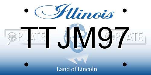 TTJM97 Illinois License Plate