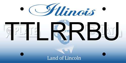 TTLRRBU Illinois License Plate