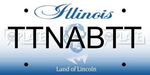 TTNABTT Illinois License Plate