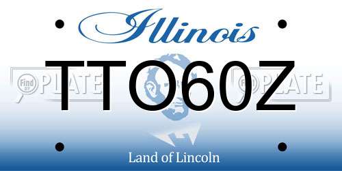 TTO60Z Illinois License Plate