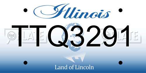 TTQ3291 Illinois License Plate
