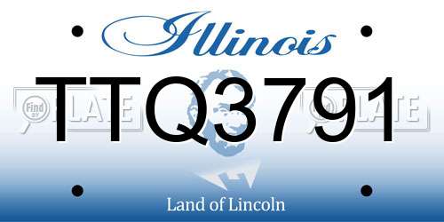 TTQ3791 Illinois License Plate