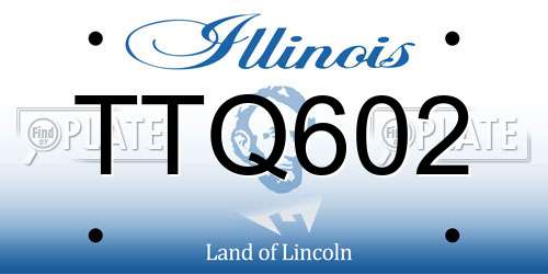 TTQ602 Illinois License Plate