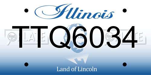 TTQ6034 Illinois License Plate