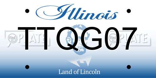 TTQG07 Illinois License Plate