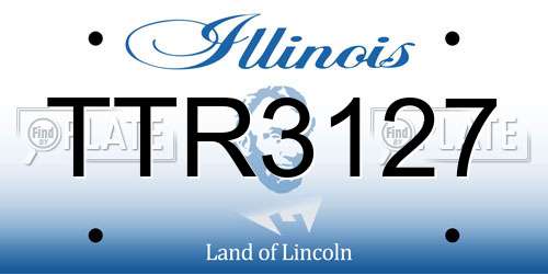 TTR3127 Illinois License Plate
