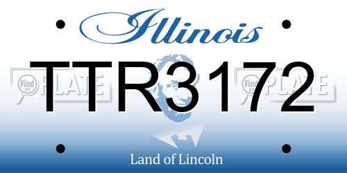 TTR3172 Illinois License Plate