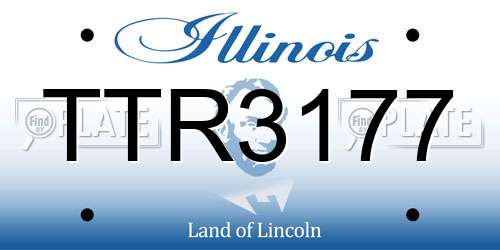 TTR3177 Illinois License Plate