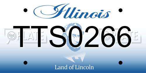 TTS0266 Illinois License Plate