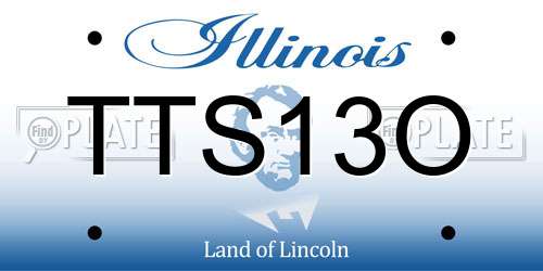 TTS13O Illinois License Plate