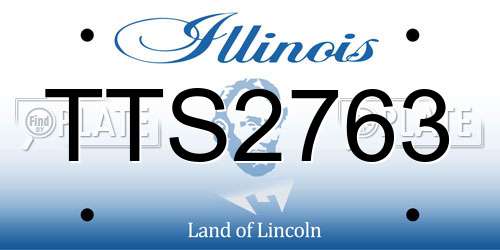 TTS2763 Illinois License Plate