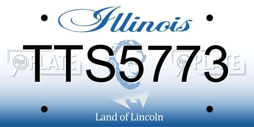 TTS5773 Illinois License Plate