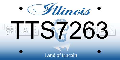 TTS7263 Illinois License Plate