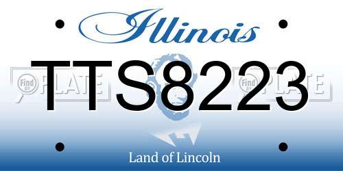 TTS8223 Illinois License Plate