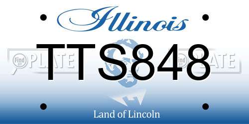 TTS848 Illinois License Plate