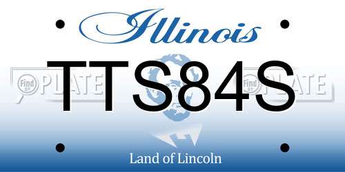 TTS84S Illinois License Plate