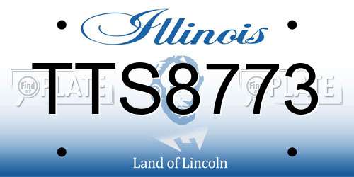 TTS8773 Illinois License Plate