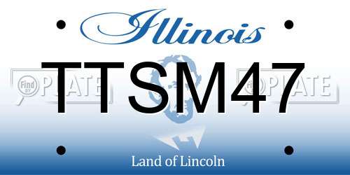 TTSM47 Illinois License Plate