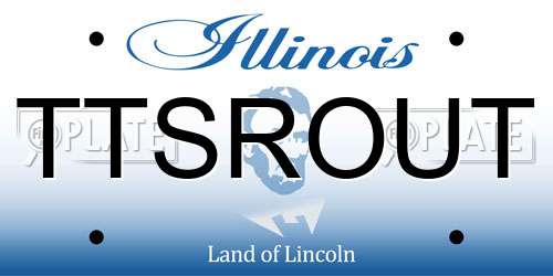 TTSROUT Illinois License Plate