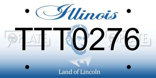 TTT0276 Illinois License Plate