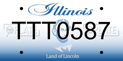TTT0587 Illinois License Plate