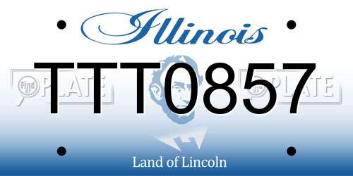 TTT0857 Illinois License Plate