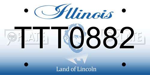 TTT0882 Illinois License Plate